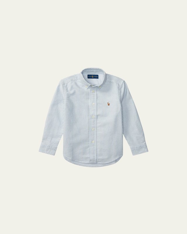 Boy's Cotton Oxford Stripe Sport Shirt, Size 2-